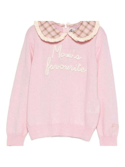 Maglione Alba per bambina MC2 Saint Barth Kids rosa con colletto ampio MC2 SAINT BARTH | ALBA01769